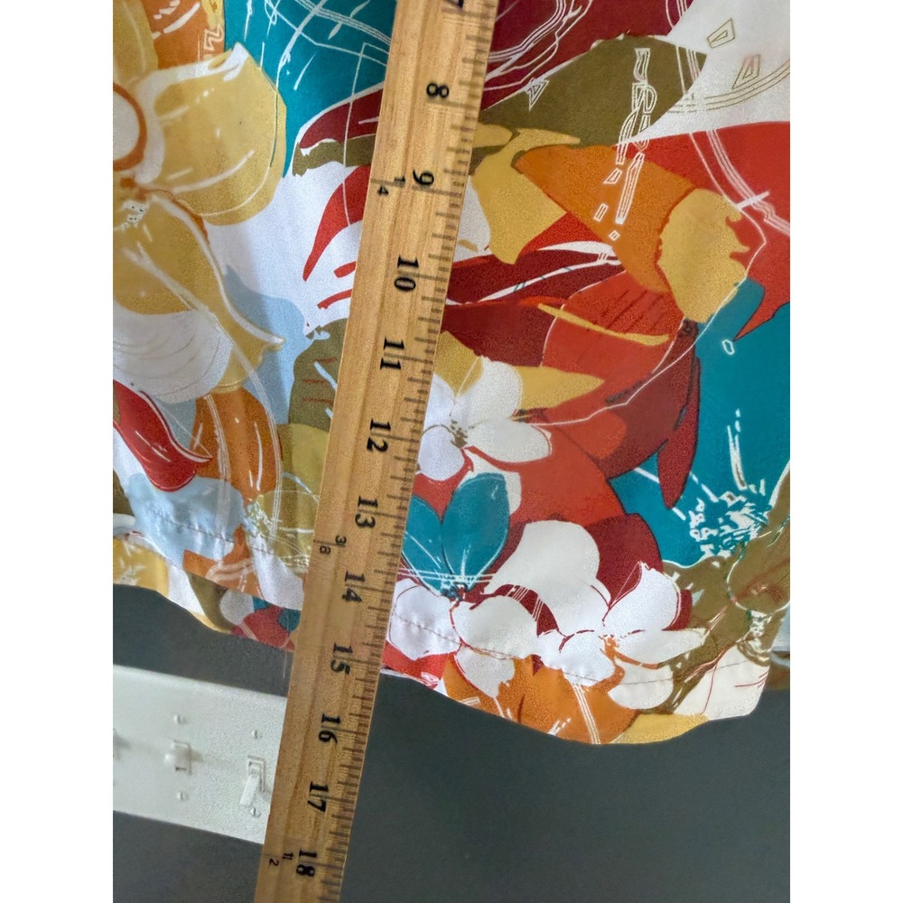 Aventura Clothing Sportif Womens Floral Skort Size 14 Tropical Orange Teal Mini - Picture 7 of 9
